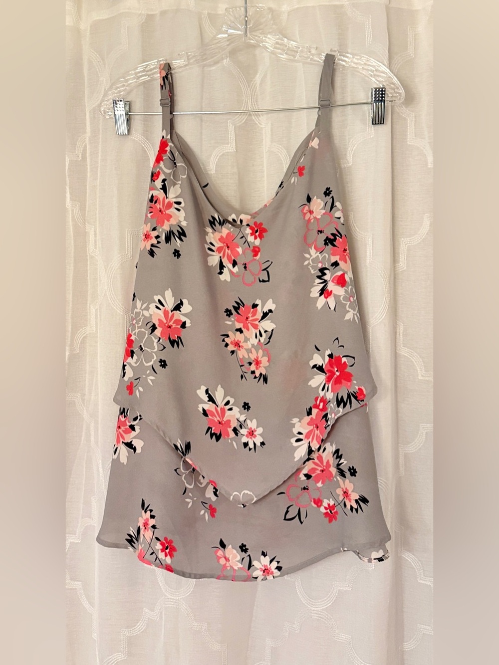 torrid Taupe Layered Floral Cami with Coral Accents | Torrid 2 / 2X